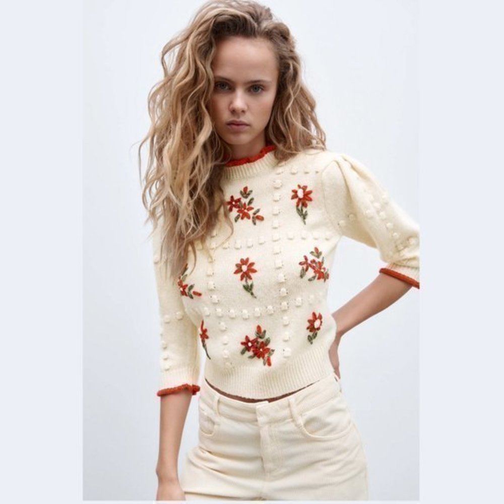 ZARA Wool-Blend Knit Sweater - Picture 9 of 16
